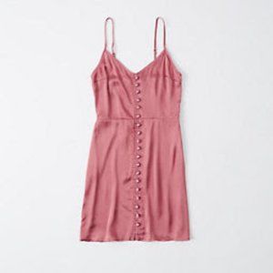 Abercrombie & Fitch pink button up dress